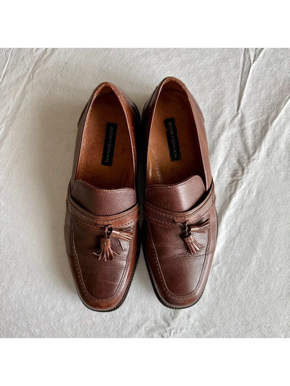 Bostonian Brown Leather Tassel Loafers Men's Size 9M